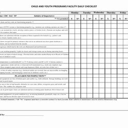 Admirable Facility Maintenance Checklist Form Excel Templates Emergency Security Latter Generator Test Log