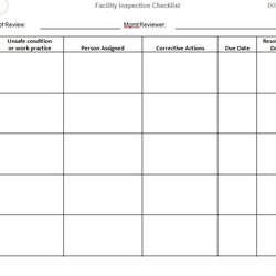 Perfect Facility Maintenance Checklist Template Format Word And Excel Sample Of