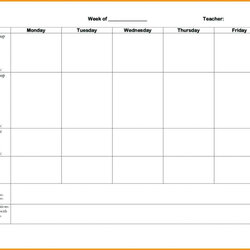 Outstanding Free Lesson Plan Template Microsoft Word Blank Weekly With Preschool Related Posts
