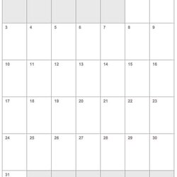 Free Blank Calendar Templates Portrait Monthly Template Temp Work Planning