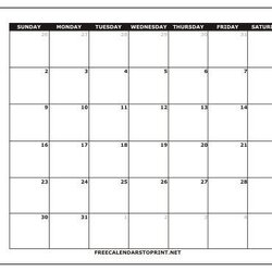 Marvelous Free Calendar Templates To Print Printable