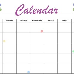 Fantastic Blank Activity Calendar Template Images Printable Templates Kids Monthly Via Free