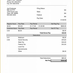 Perfect Pay Stub Template Stubs Calculator Impressive Payroll Staggering Statement Checks Ideas