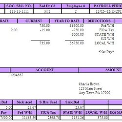 Spiffing Pay Stub Template Business Deposit Direct