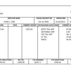 Outstanding Pay Stub Template Paycheck Word Stubs Templates Payroll Excel Fake Contractor Statement Blank