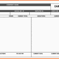 Admirable Pay Stub Template Business Blank Printable Templates Stubs Payroll Excel Choose Board Checks Free