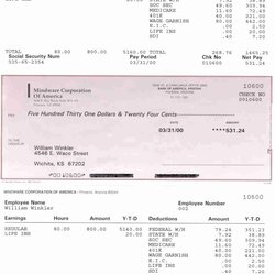 Pay Stub Template Stubs Paycheck Awesome Of