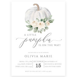 Capital Little Pumpkin Baby Shower Invitation Forever Your Prints