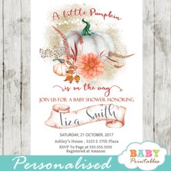 Little Pumpkin Baby Shower Invitations Invitation Fall Arrangement