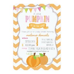 Peerless Little Pumpkin Girl Baby Shower Invitation Invitations Announcements