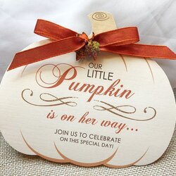 Worthy Our Little Pumpkin Invitation Fall Baby Shower In Invites Invite