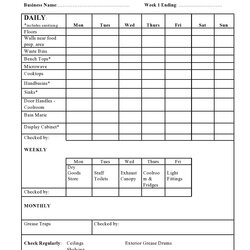 Admirable Free Cleaning Schedule Templates Daily Weekly Monthly Checklist Checklists Template