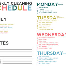 Superior Download Sample House Cleaning Schedule Shop Design Weekly The Front Door