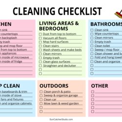 Printable Cleaning Schedule Spring Daily Weekly Checklists Checklist By Room