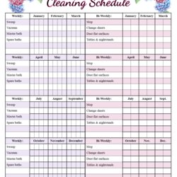 Worthy Free Printable Cleaning Schedule Weekly And Deep Schedules Checklist Cleaners