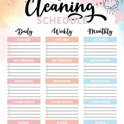 Free Cleaning Schedule Printable Checklist Savor Savvy Blank