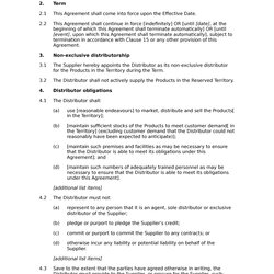 Outstanding Non Exclusive Distribution Agreement Template Free