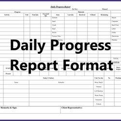 Daily Work Report Format Site