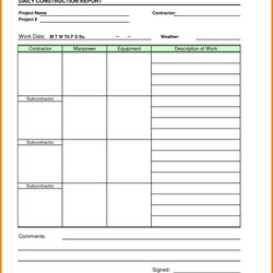 Fine Daily Report Template Excel Awesome Progress Throughout Pertaining