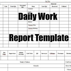 Fantastic Daily Work Report Template Engineering Discoveries Quality Format Progress Workers Untitled Scaled