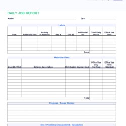 Sterling Best Examples Daily Report Template Free Templates Download Activity Job Status