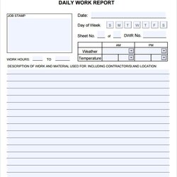Cool Daily Work Report Templates Free Word Excel Samples Template Construction Blank Sample Formats Doc