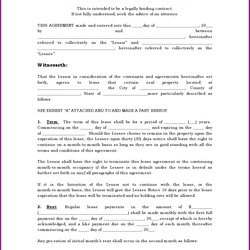 Superior Free Lease Agreements Forms Printable Form Resume Examples Agreement Rental Standard Template Sublet