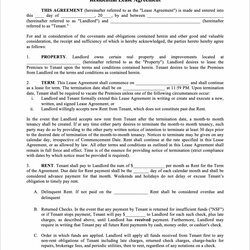Brilliant Free Lease Agreement Templates Word Agreements