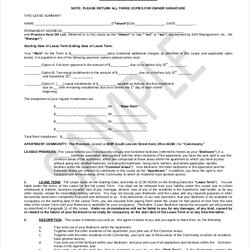 Sublime Free Sample Printable Lease Agreement Forms In Ms Word Form