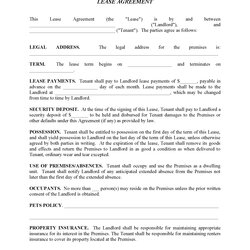Form Lease Agreement Printable Forms Free Online Residential