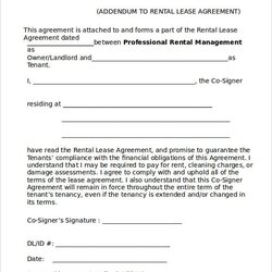 Lease Agreement Templates Being Landlord Cosigner
