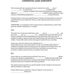 Free Commercial Lease Agreement Templates Template Lab Tenancy
