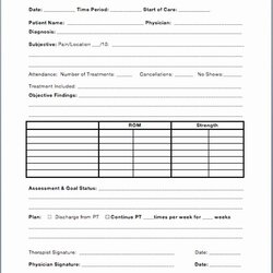 Physical Therapy Daily Notes Templates Best Of How To Write Progress Therapist Invoice