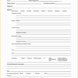 Sublime Free Therapy Notes Template Of Progress Note Mental Physiotherapy