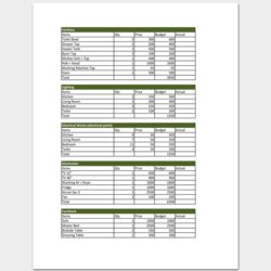 Splendid Home Remodel Budget Templates Free Printable Doc Template Renovation Estimate Excel Spreadsheet