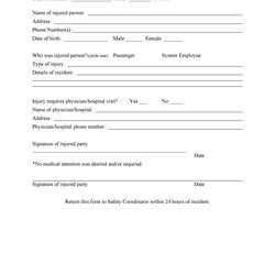Excellent Free Incident Report Form Printable Forms Online Template