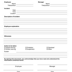 Preeminent Free Incident Report Templates Word Excel Formats Employee Generic Template