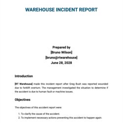 Free Incident Report Templates In Docs Word And Excel Microsoft Template