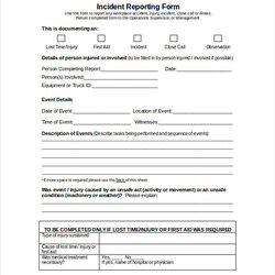 Word Report Template Free Document Downloads Incident Form Templates