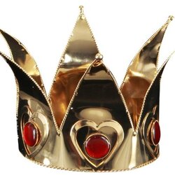 Splendid Mini Queen Of Hearts Crown Alice In Wonderland Shop Elope Adult Gold