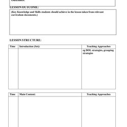 Legit Lesson Plan Templates New Concept Elementary Grade Template