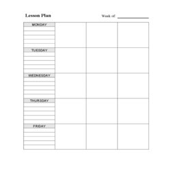Perfect Lesson Plan Template Printable Forms Sample