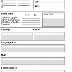 Superlative Free Lesson Plan Template Format Printable