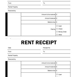 Sublime Printable Rent Receipts Free Templates Receipt