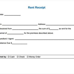Tremendous Free Rent Receipt Templates Excel Formats