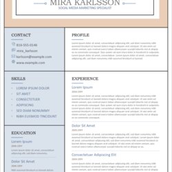 Matchless Word Document Free Resume Templates