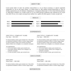 Great Free Printable Resume Templates Word Template