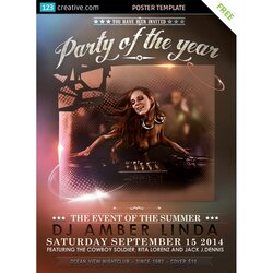 Classy Event Poster Template Free Download For Party Concert Enlarge