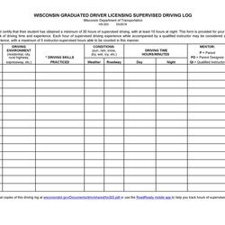 Sterling Driving Log Sheet Template Drivers Daily