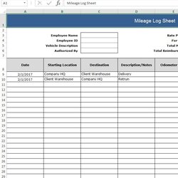 Perfect Download Free Excel Examples Driver Log Sheet
